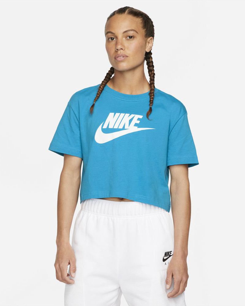 NIKE T-shirt de tennis Nkct Top Pure - Femme - Bleu - Cdiscount Sport