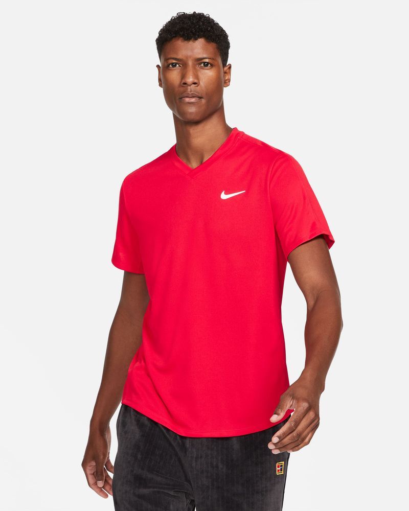 Men's NikeCourt Red tennis top