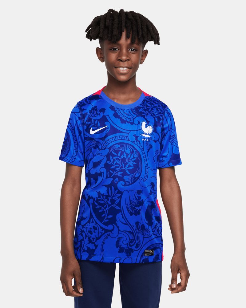 Tenue de foot bleu, taille enfant 4 à 6 ans - FFF France - Label Emmaüs