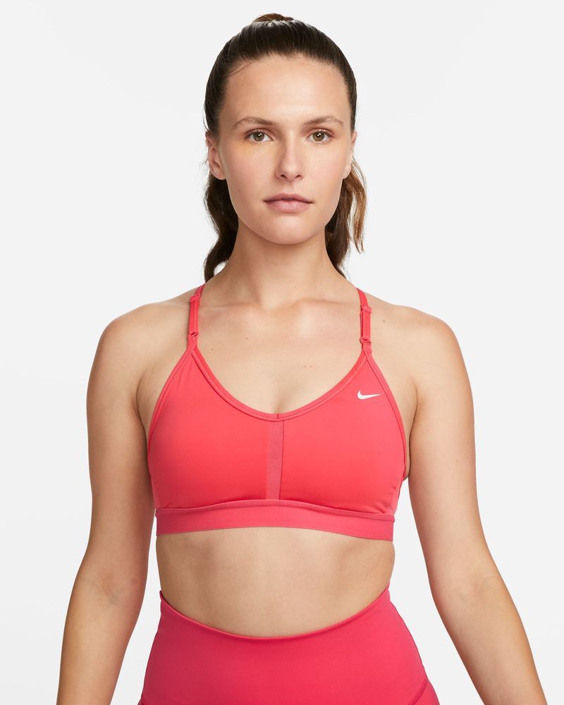 Nike Indy Women's Training Sports Bra - Red Stardust/Guava Ice