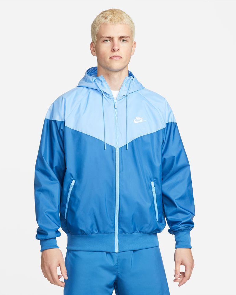 Nike Windrunner Windbreaker Jacket Hoodie Full Zip Gray White DA0001-084  Men L