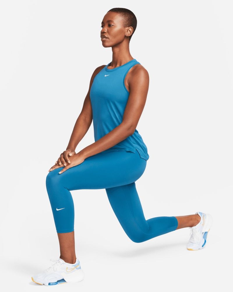 Nike One Mid-Rise Camo Leggings Dri-Fit Blue (DD4559-070) Women's