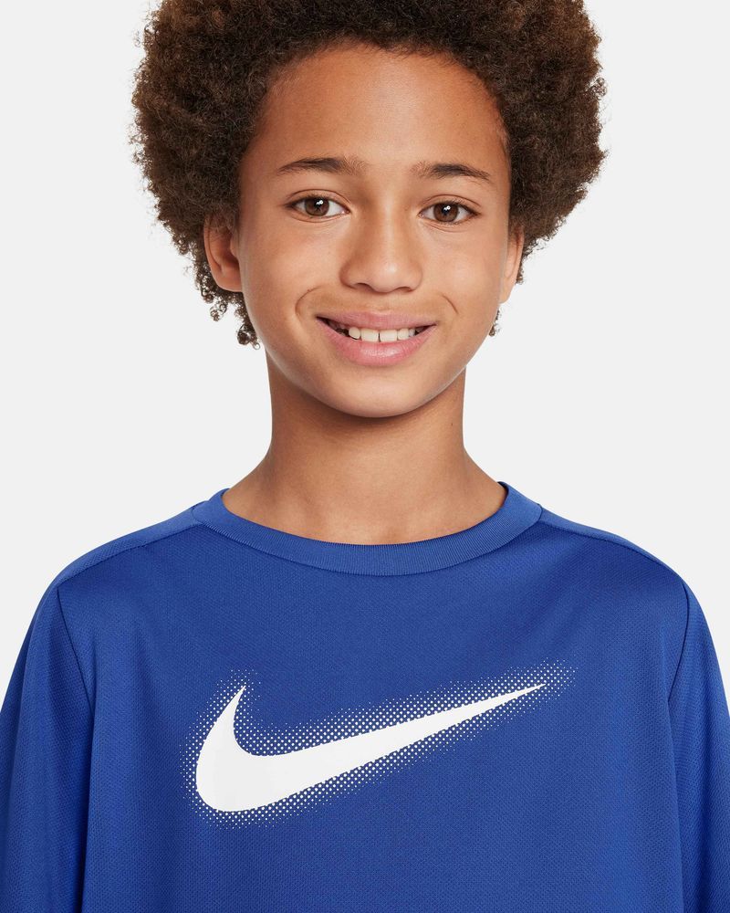 Nike Multi Royal Blue Children's Training T-Shirt - DX5386-480 | EKINSPORT