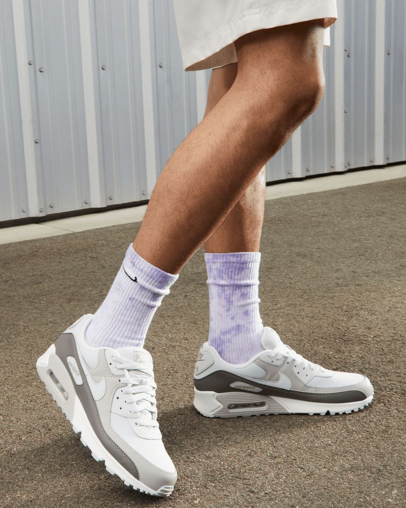 Nike Chaussures Air Max 90 Cuir - Blanc