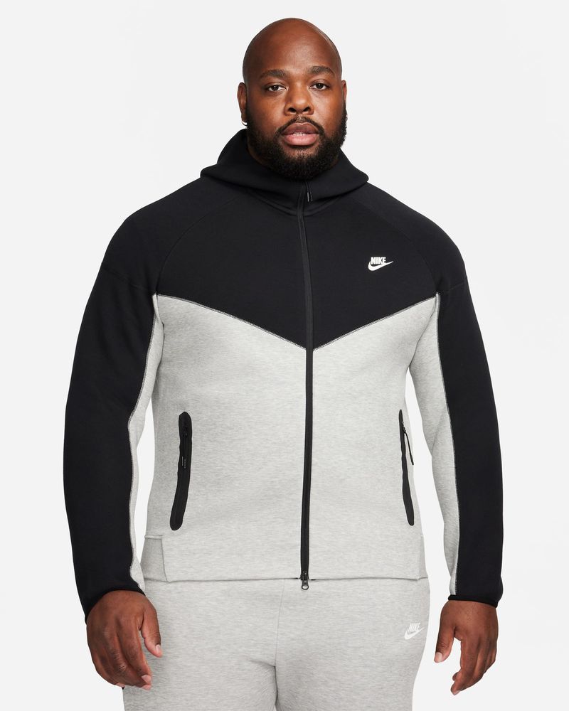 Sweat zippé à capuche Nike Tech Fleece Windrunner Gris pour Homme