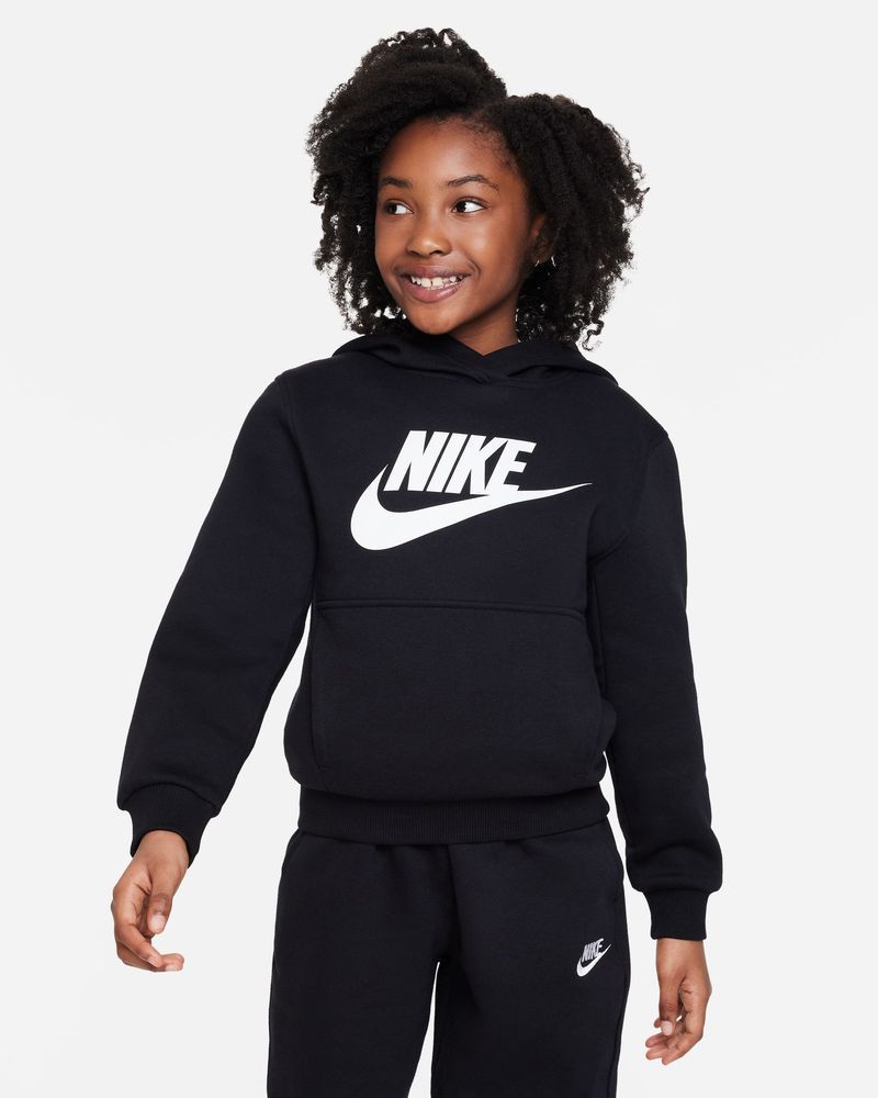 | Kinder Club Kapuzensweatshirt Sportswear - EKINSPORT Schwarz Fleece für Nike FD2988-010