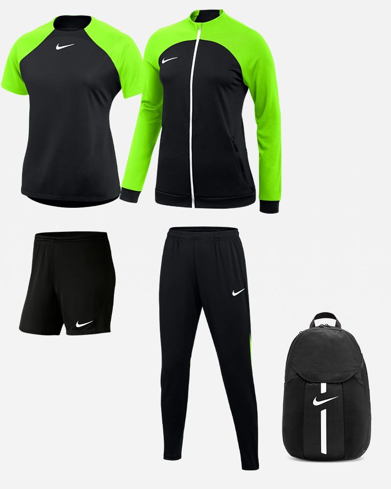Kit Nike Academy Pro for Female. Track suit + Jersey + Shorts + Bag