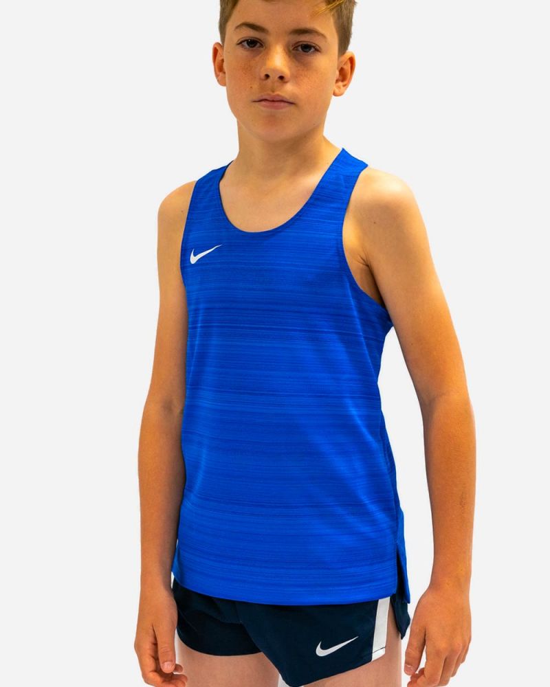 Débardeur de Running Bleu Homme Nike Miler