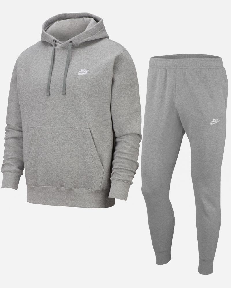 Ensemble jogging homme sweat à capuche et pantalon gris