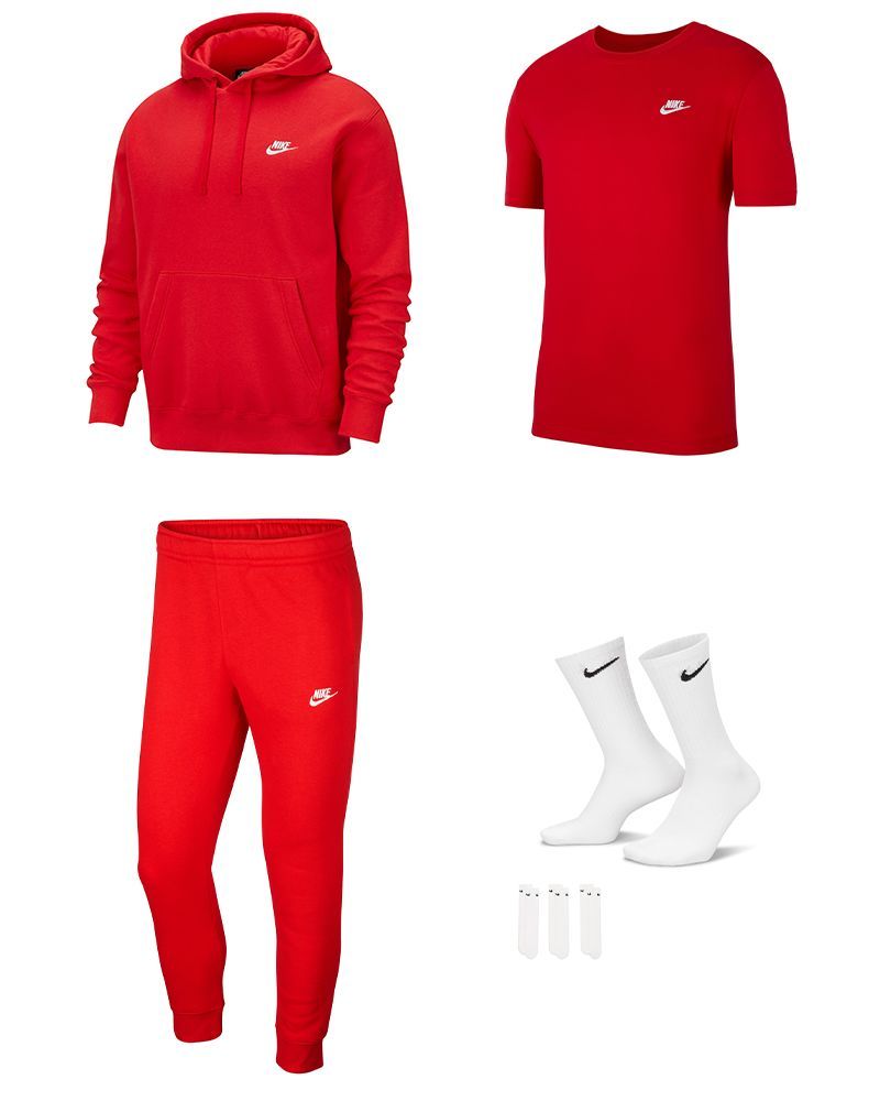 Nike Sportswear Club Fleece Unisex Hoodie Vermelho BV2654-657