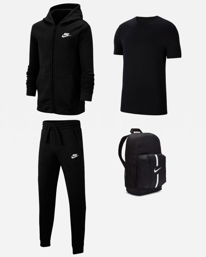 Produkt-Set Nike Sportswear + | T-Shirt Jogginganzug + Tasche für Kind. EKINSPORT