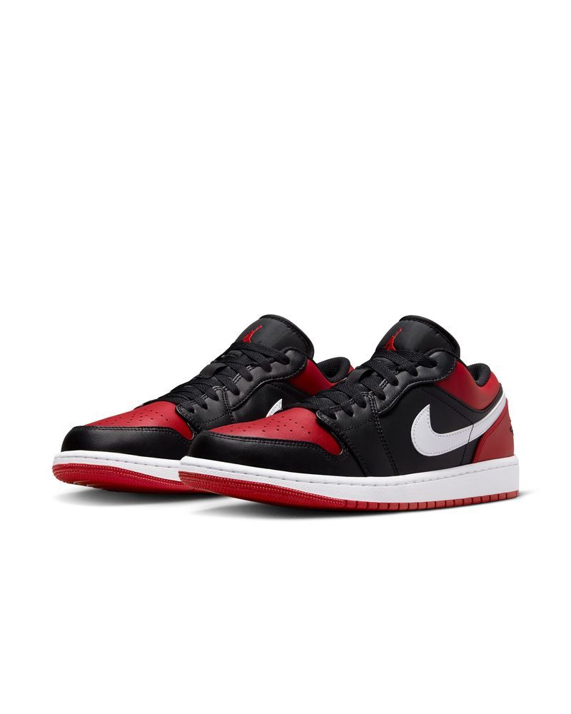 Chaussures Nike Jordan 1 Low Rouge & Noir pour Homme - 553558-066