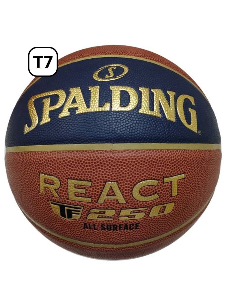 Bola Basquete Spalding React TF 250, All Surface - Laranja e Preto