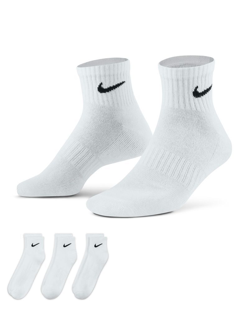 Nike Cushion Crew Paire de 3 chaussettes Homme Blanc/Noir FR : chaussettes  : 39-42 (Taille Fabricant : M) : NIKE: : Mode