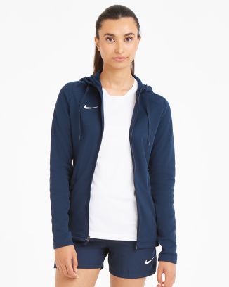 Veste de Training Nike Team Full Zip Hoodie Bleu Marine pour femme 0401NZ-451