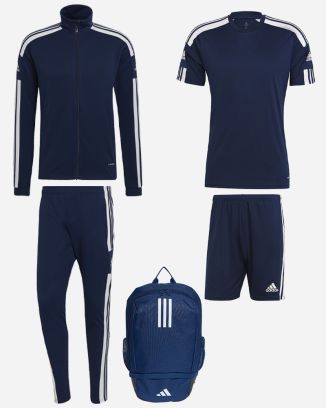 Set di prodotti adidas Squadra 21 per Uomo. Tuta + Maglia + Short + Zaino (5 prodotti)