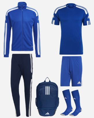 Set producten adidas Squadra 21 voor Heren. Trainingspak + Jersey + Korte broek + Sokken + Tas (6 artikelen)