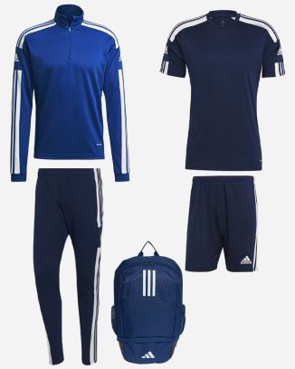 Set di prodotti adidas Squadra 21 per Uomo. Tuta + Maglia + Short + Zaino (5 prodotti)