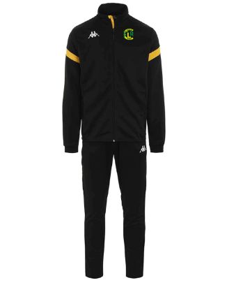 Tracksuit set FC Lecelles Rosult Black/White/Gold for kids