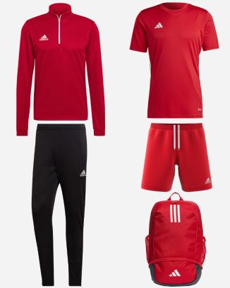 Pack adidas Entrada 22 (5 pièces) | Haut d'entraînement 1/4 zip + Pantalon de survêtement + Maillot + Short + Sac à dos |