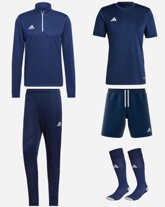 Pack adidas Entrada 22 (5 pièces) | Haut d'entraînement 1/4 zip + Pantalon de survêtement + Maillot + Short + Chaussettes |