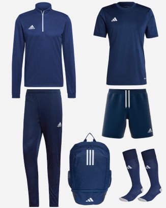 Product set adidas Entrada 22 for Men. Track suit + Jersey + Shorts + Socks + Bag (6 items)