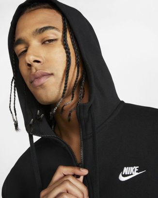 Sweat zippé à capuche Nike Sportswear Club Fleece Noir pour homme