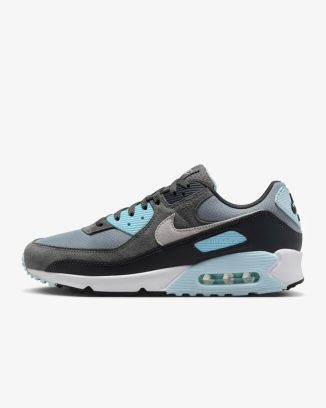 chaussures nike air max 90 gris bleu pour homme dm0029 009