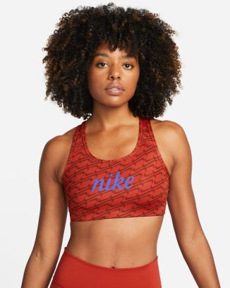 brassieres nike swoosh icon padded rouge femme dq5121 623