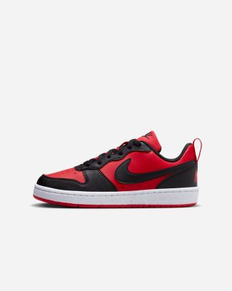 Chaussures Nike Court Borough Low Recraft Rouge & Noir pour Enfant DV5456-600