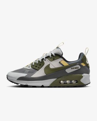 chaussures nike air max 90 drift gris vert homme fb2877 003