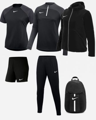Set di prodotti Nike Academy Pro per Donne. Tuta + Maglia + Short + Parka + Zaino (6 prodotti)