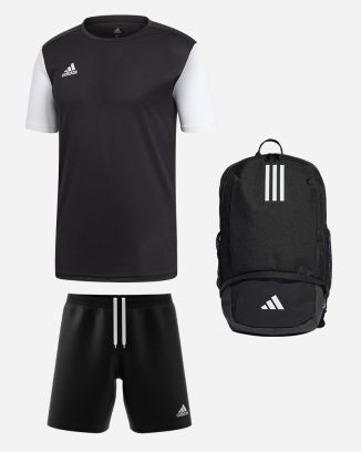 Ensemble adidas Estro 19 pour Enfant. Maillot + Short + Sac à dos (3 pièces)