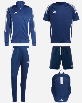 Conjunto adidas Tiro 24 para Hombre. Chándal + Camiseta + Pantalón corto + Mochila (5 productos)