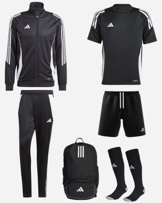 Set di prodotti adidas Tiro 24 per Bambino. Tuta + Maglia + Short + Calze + Zaino (6 prodotti)