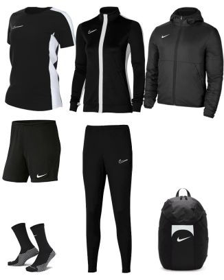 Set producten Nike Academy 23 voor Vrouwen. Trainingspak + Jersey + Korte broek + Sokken + Parka + Tas (7 artikelen)