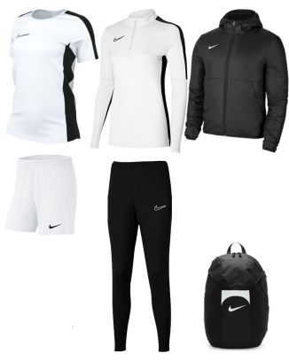 Set producten Nike Academy 23 voor Vrouwen. Trainingspak + Jersey + Korte broek + Parka + Tas (6 artikelen)
