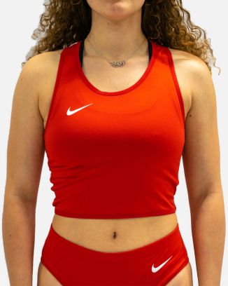 Débardeur Court Nike Team Stock Cover Top Rouge pour Femme NT0312-657