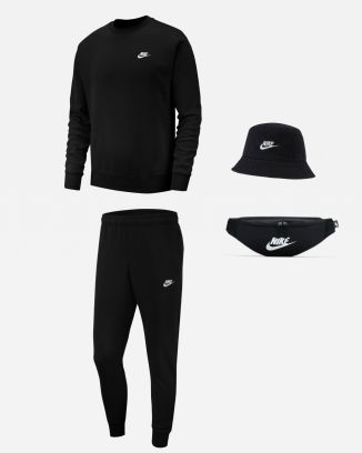 Ensemble Nike Sportswear pour Homme. Sweat-shirt + Bas de jogging + Bonnet + Banane (4 pièces)