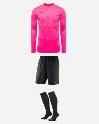 Pack UNAF Nationale (3 pièces) | 1 Maillot d'arbitre manches longues + 1 Short d'arbitre + 1 paire de Chaussettes de football |