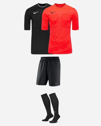 Pack UNAF Nationale (4 pièces) | 2 Maillots d'arbitre manches courtes + 1 Short d'arbitre + 1 paire de Chaussettes de football |