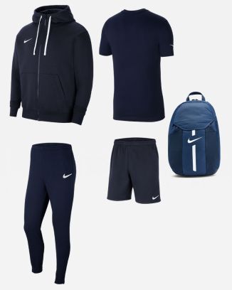 Set producten Nike Team Club 20 voor Mannen. Sweatshirt + Joggingbroek + T-shirt + Korte broek + Tas (5 artikelen)