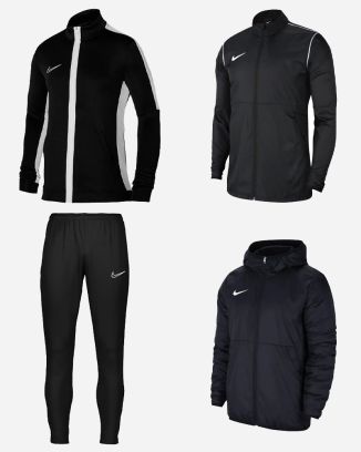 Ensemble Nike Academy 23 per Uomo. Giacca sportiva + Pantaloni da tuta + Giacca da pioggia + Giacca ripiena (4 prodotti)