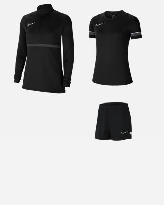 Set producten Nike Academy 21 voor Vrouwen. Shirt + Korte broek + Tracksuit top (3 artikelen)