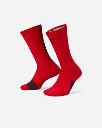 Chaussettes de basket Nike Elite Crew Rouge & Noir unisexe SX7622-657