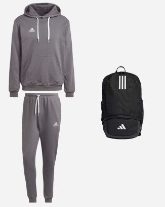 Ensemble adidas Entrada 22 pour Homme. Sweat à capuche + Bas de jogging + Sac à dos (3 pièces)