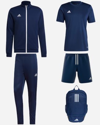 Conjunto adidas Entrada 22 para Hombre. Chándal + Camiseta + Pantalón corto + Mochila (5 productos)