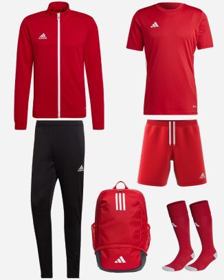 Product set adidas Entrada 22 for Men. Track suit + Jersey + Shorts + Socks + Bag (6 items)