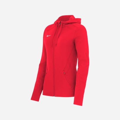 veste training nike team zip hoodie rouge femme 0401nz 657