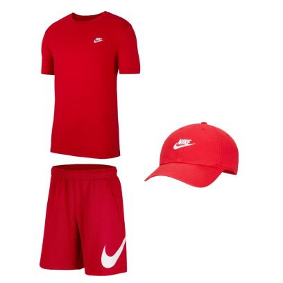 Ensemble de produits Nike Sportswear pour Homme. T-shirt + Short + Casquette (3 pièces)